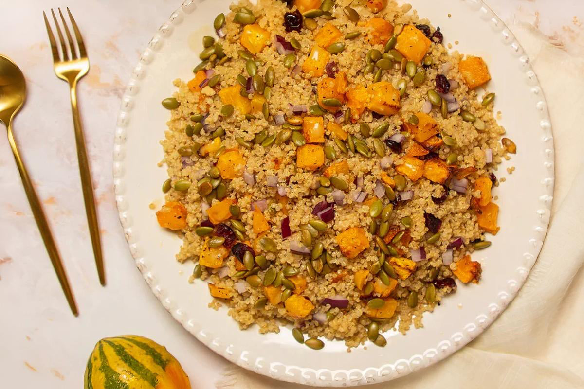 Butternut Squash, Quinoa, Cranberry Salad