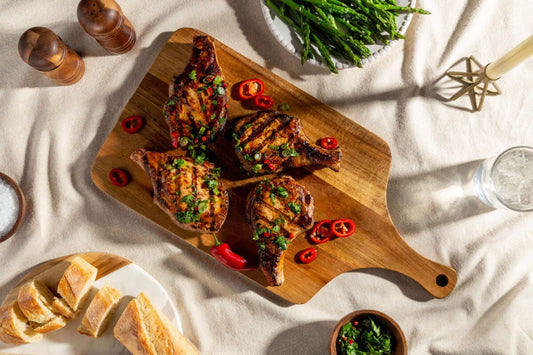 Sriracha Honey Ginger Pork Chops