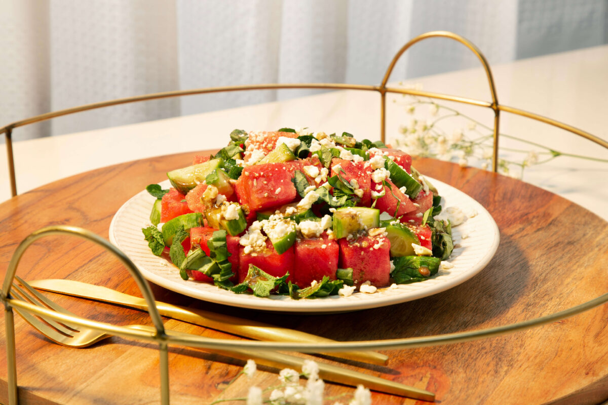 Watermelon Mint Feta Salad