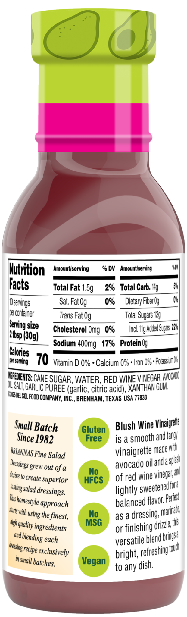 Avocado Oil Blush Wine Vinaigrette