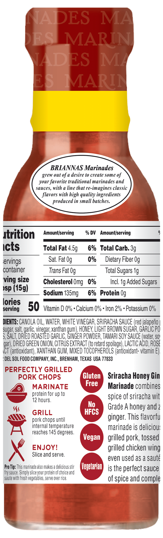 Sriracha Honey Ginger Marinade