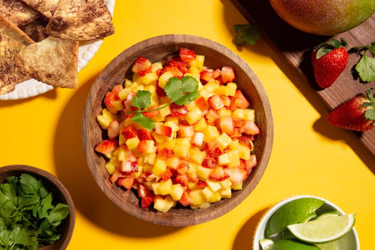 Fruit Salsa with Cinnamon Sugar Chips