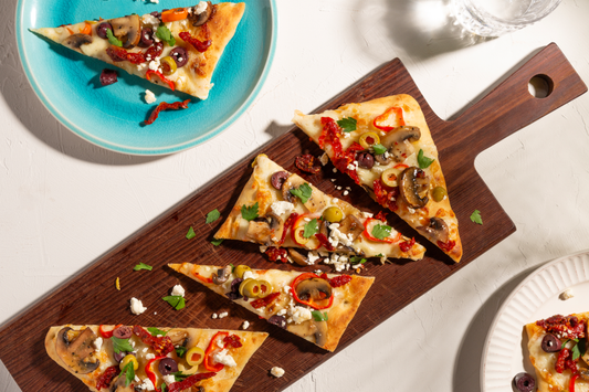 Marinated Mushrooms with Flatbread