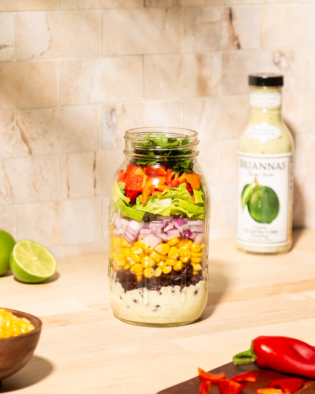 Creamy Cilantro Salad Jar