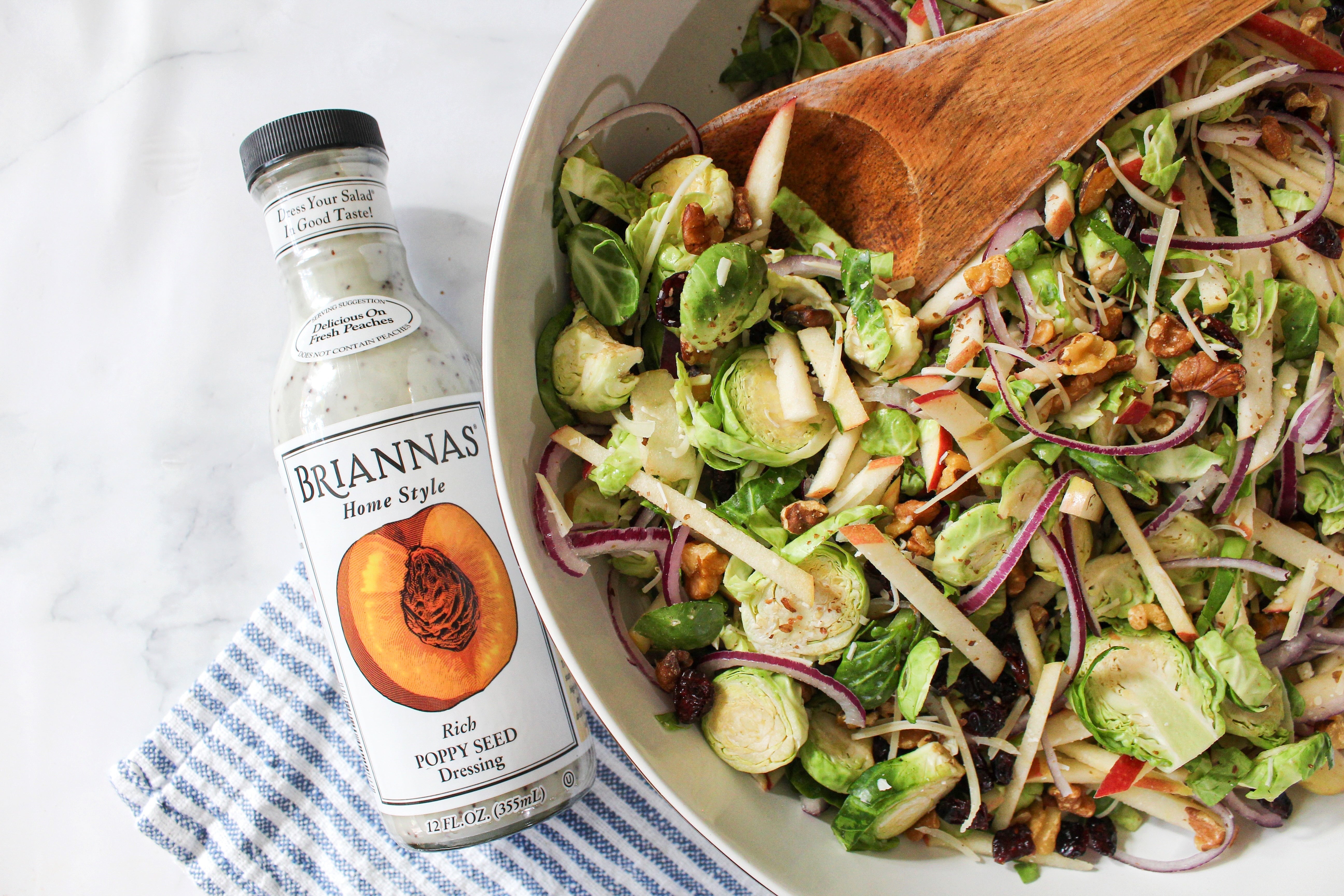 Shaved Brussel Sprouts and Apple Slaw