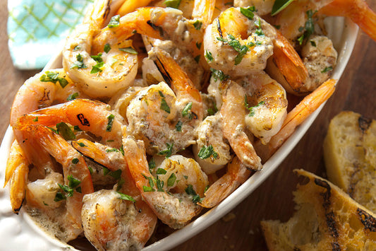 Grilled Asiago Caesar Shrimp