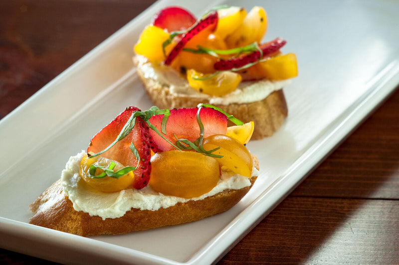 Fruited Bruschetta with Goat Cheese