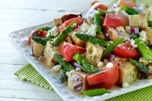 Grilled Chicken and Asparagus Panzanella Salad