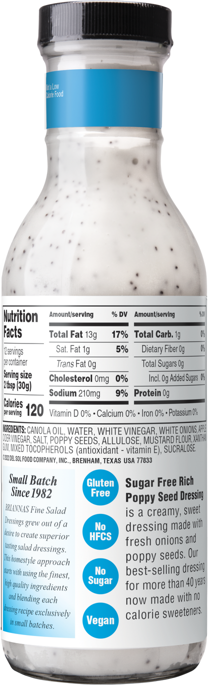 Sugar Free Rich Poppy Seed